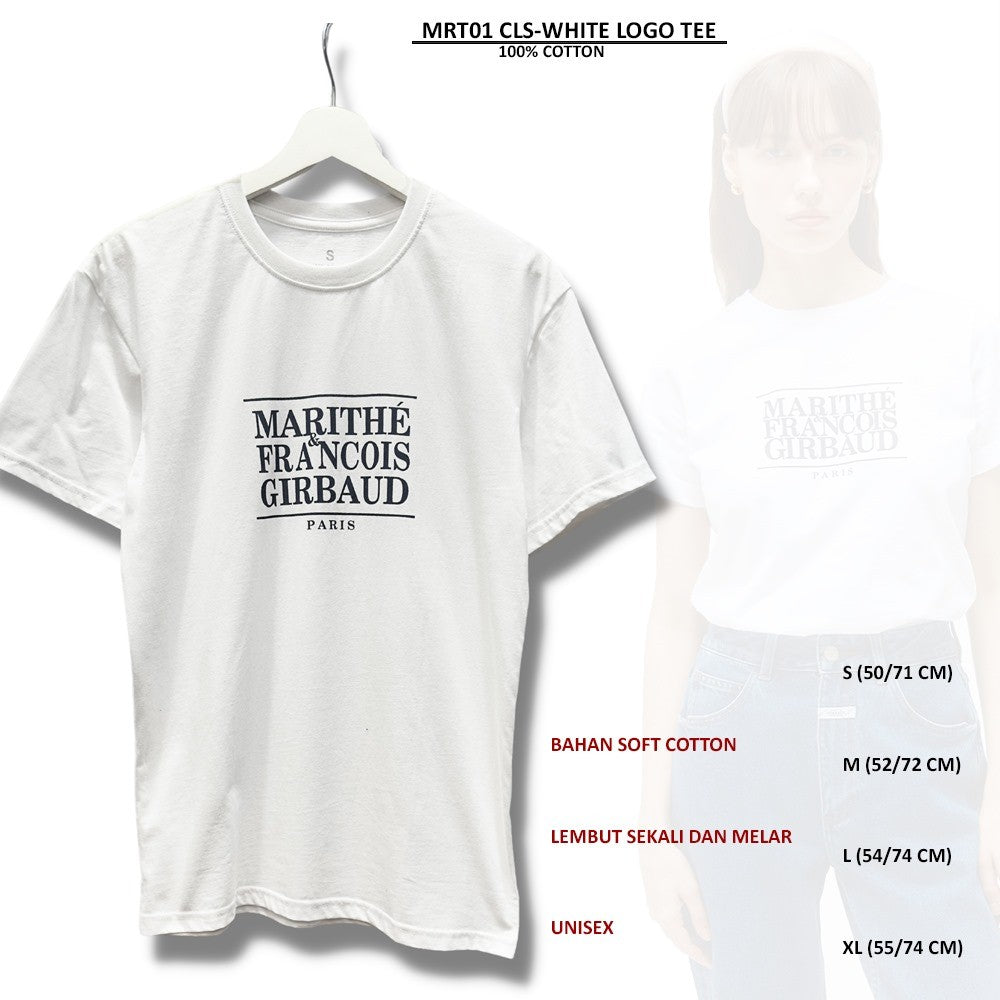 Atasan Kaos Pria/Wanita Lengan Pendek Soft Cotton (MRT01 CLASSIC LOGO TEE)