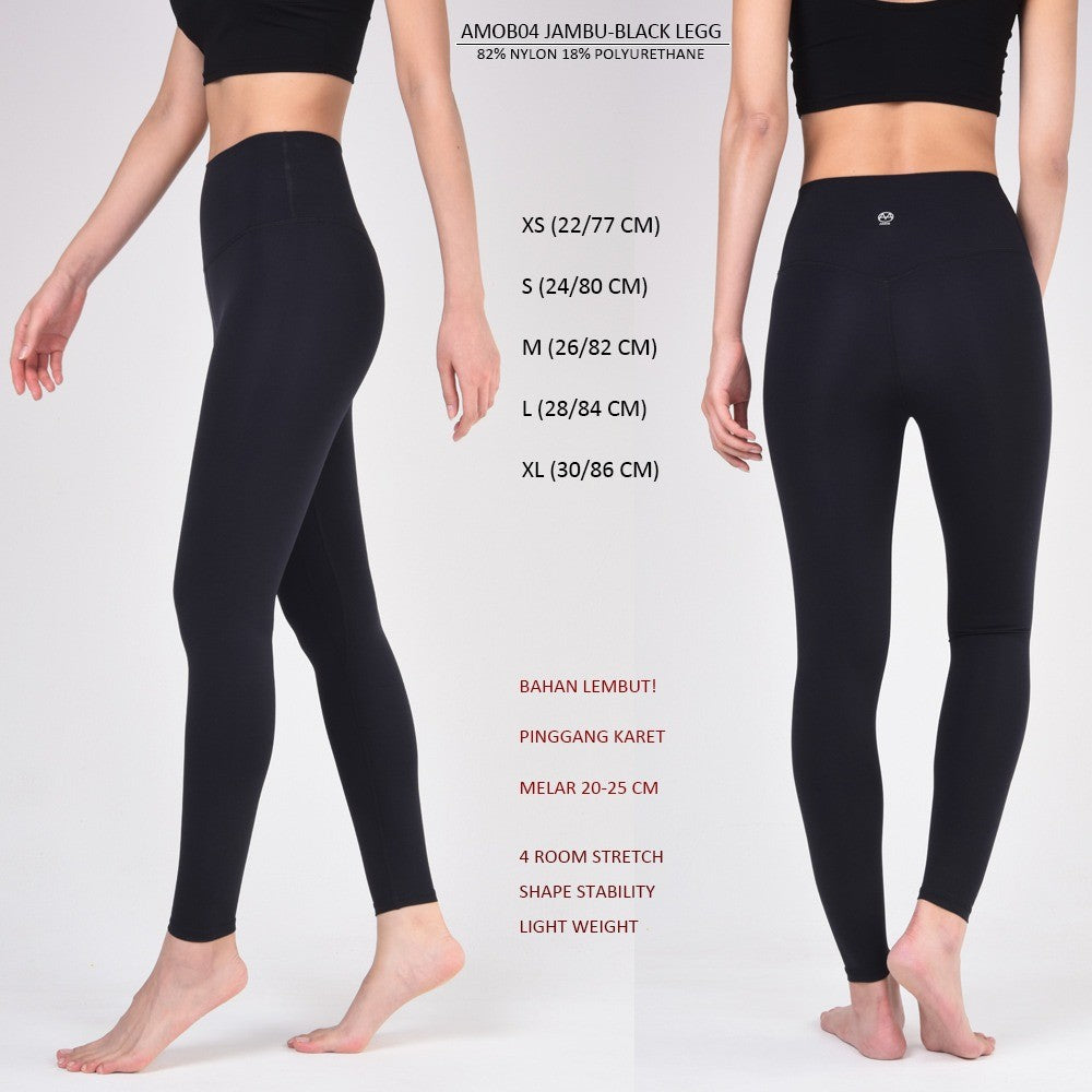 Celana Panjang Legging Olahraga Wanita Shapping Sport (AMOB04 JAMBU LEG)