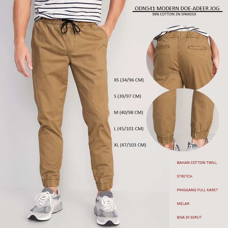 Celana Jeans Jogger Pria Strecth Twill Cotton (ODN541 MODERN JOGGER)