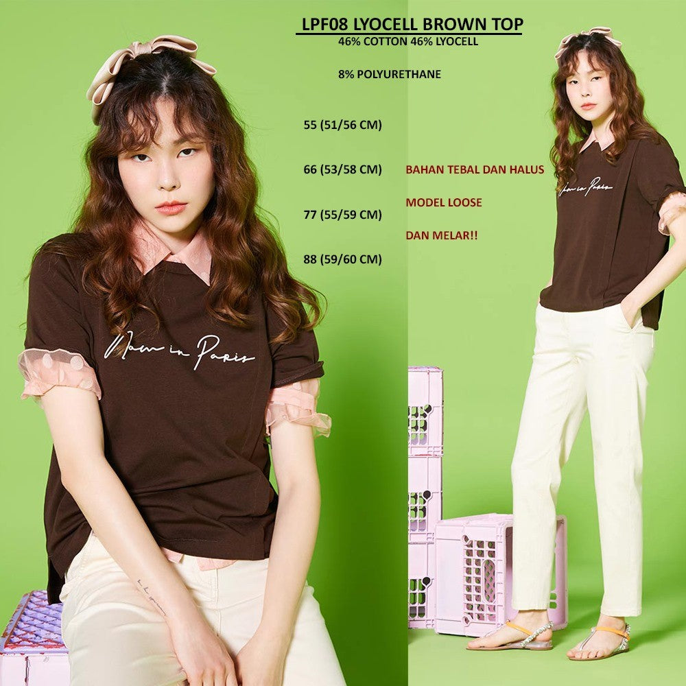 Atasan Kaos Wanita Lengan Pendek (LPF08 LYOCELL TOP)