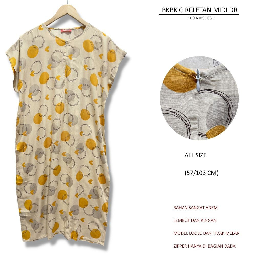 Dress Midi Wanita Tanpa Lengan Viscose (BKBK MIDI DR)