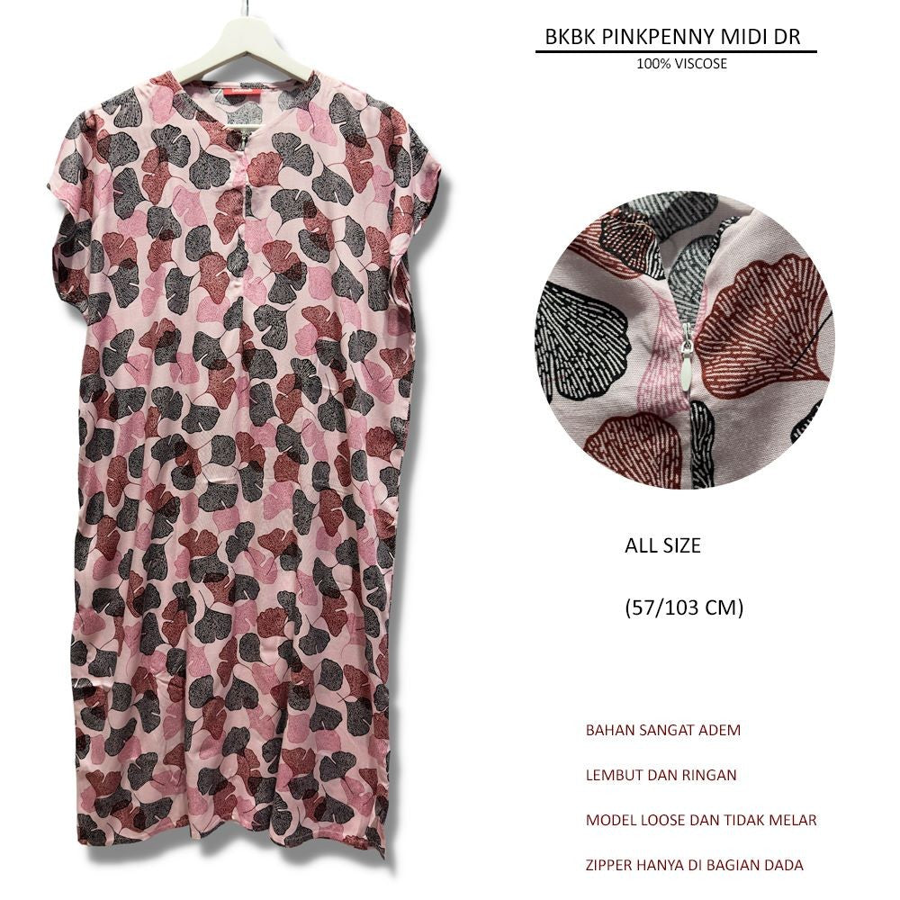 Dress Midi Wanita Tanpa Lengan Viscose (BKBK MIDI DR)