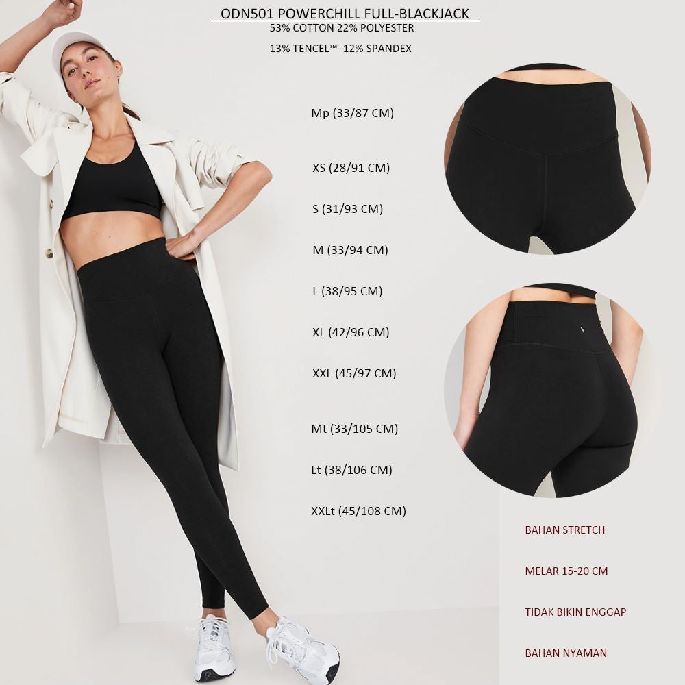 Celana Panjang Legging Olahraga Wanita (ODN501 POWERCHILL LEG)