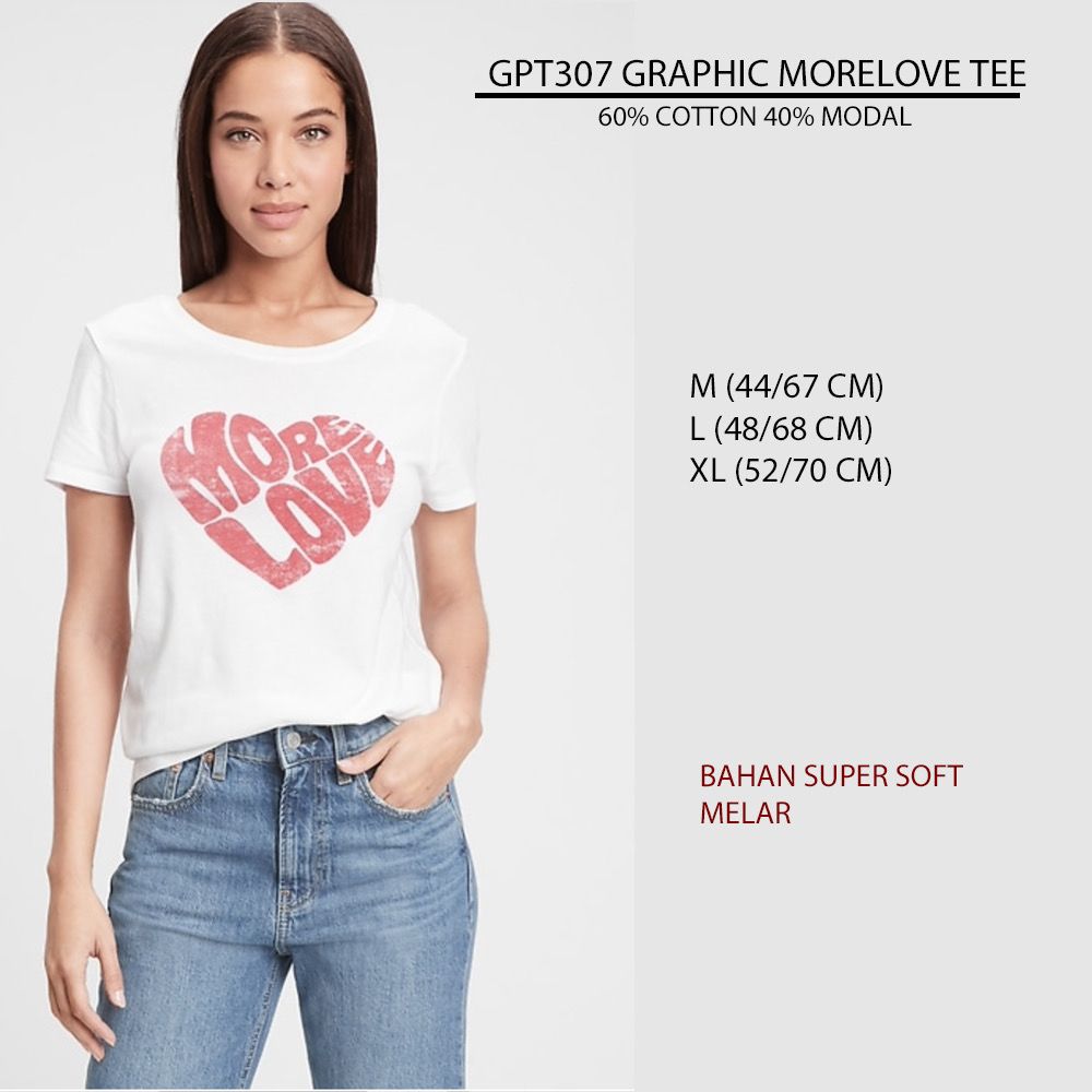 Atasan Kaos WanIta Lengan pendek (GPT307 GRAPHIC TEE)