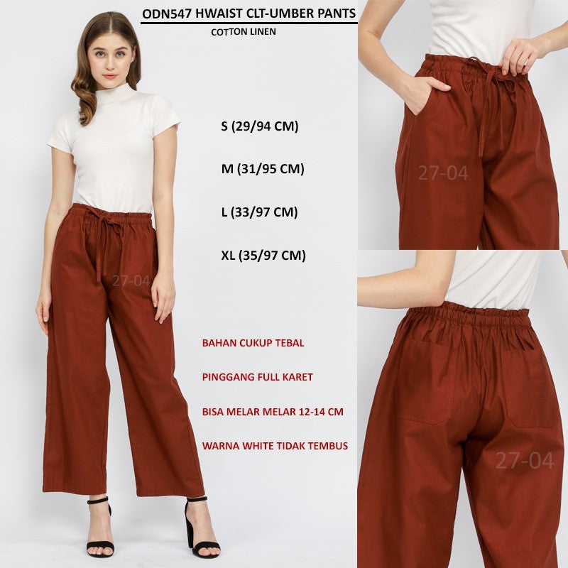 Celana Kulot Panjang Santai Wanita (ODN547 HWAIST CULLOT PANTS00)