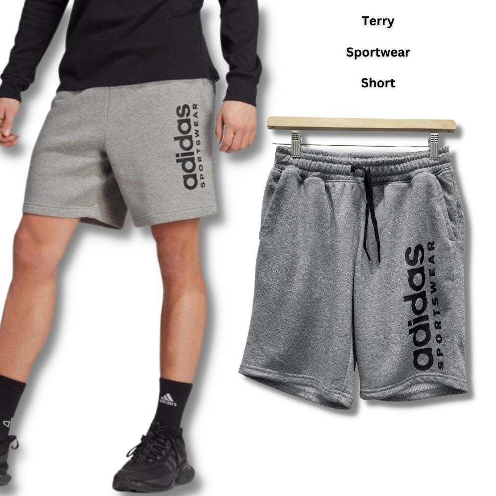 Celana Pendek Santai Pria Bahan Terry Stretch (ADD36 TERRY GRAY SHORT)