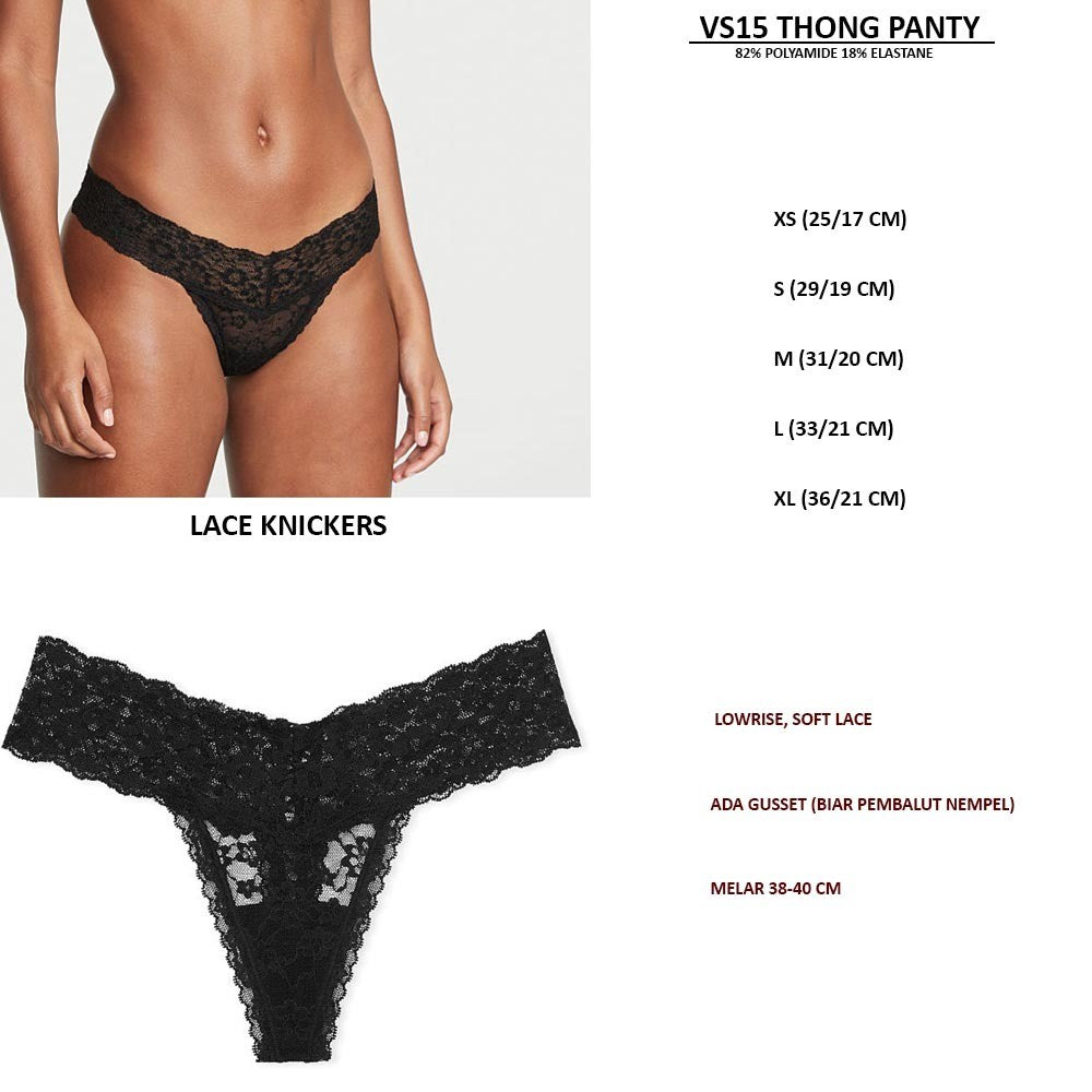 Celana dalam Wanita Seamless Lowrise High Cut Leg (VS15 THONG PANTY)