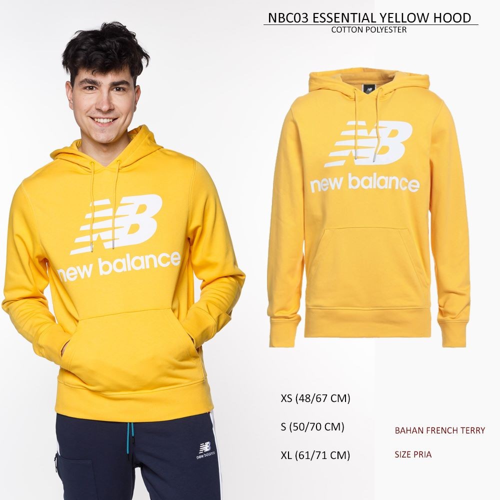 Sweater Hoodie Pria Lengan Panjang (NBC03 ESSENTIAL HOOD)