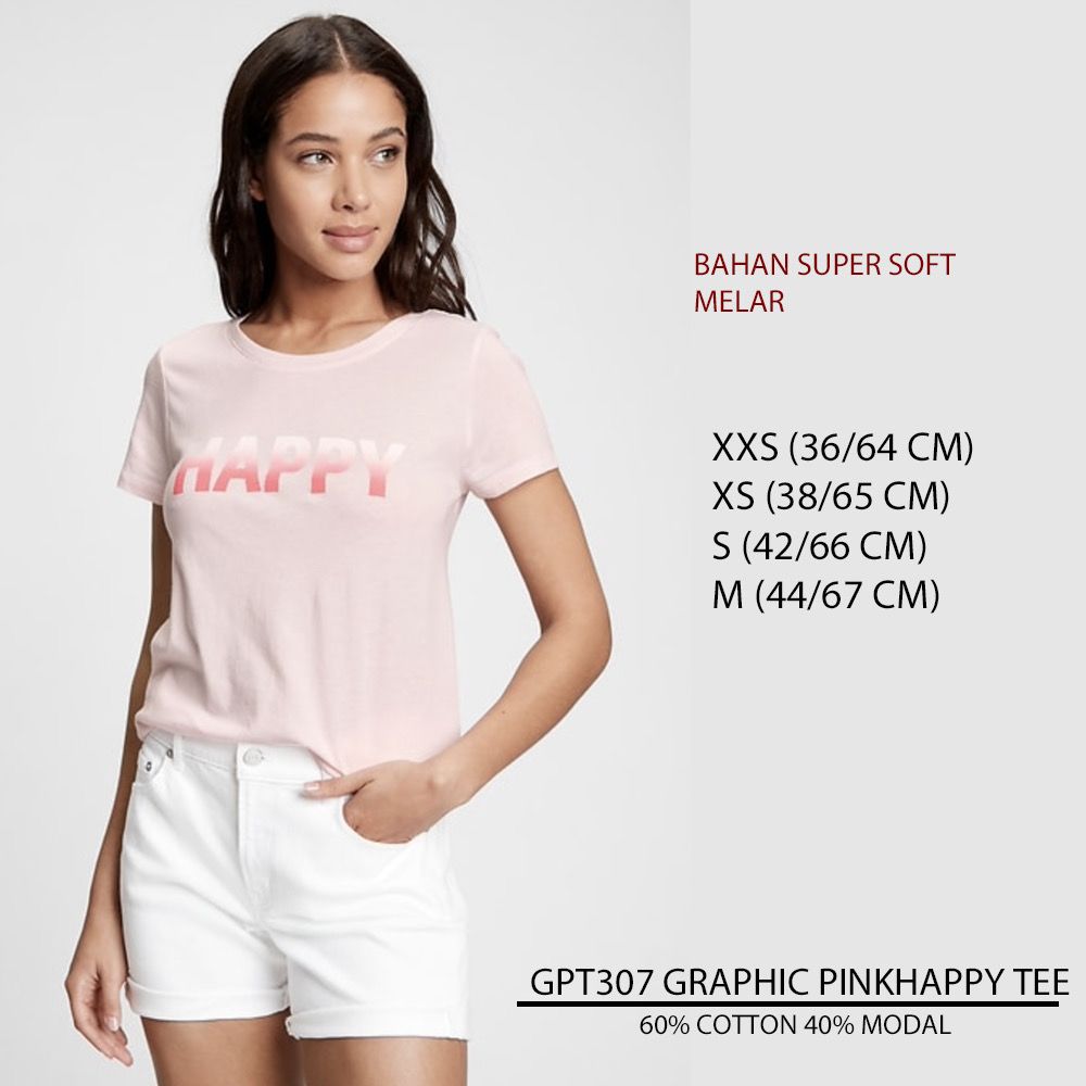 Atasan Kaos WanIta Lengan pendek (GPT307 GRAPHIC TEE)