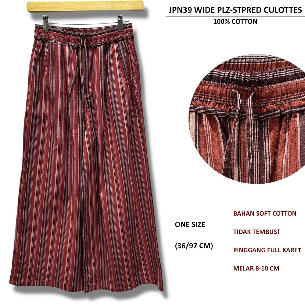 Celana Panjang Kulot Wanita Soft Cotton (JPN39 WIDE PLZ CULLOTES)