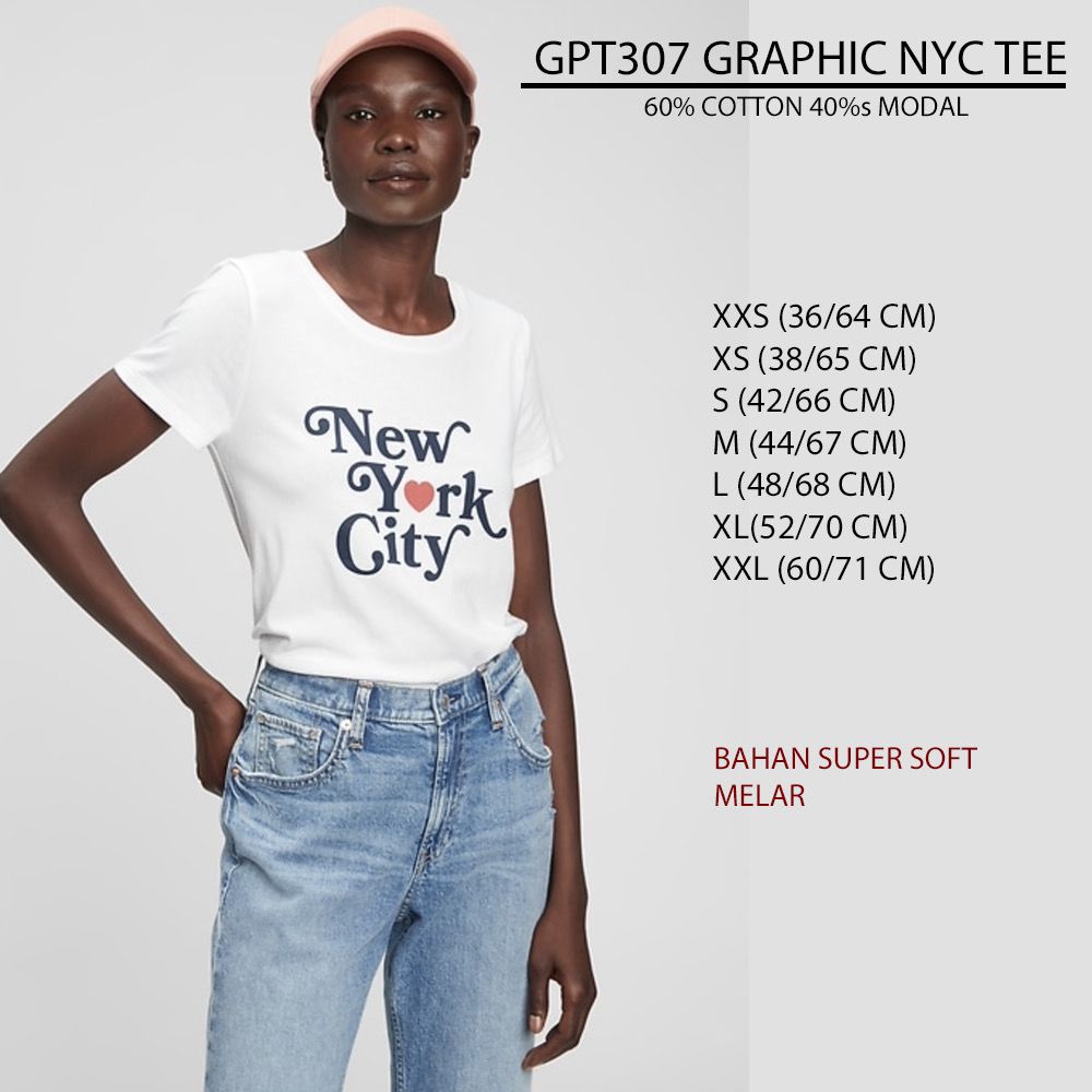Atasan Kaos WanIta Lengan pendek (GPT307 GRAPHIC TEE)