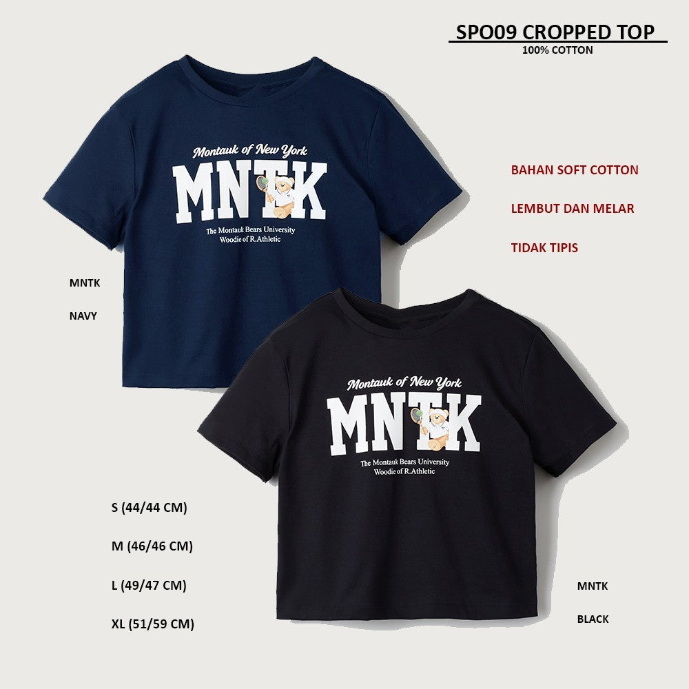 Atasan Kaos Crop Wanita Lengan Pendek Soft Cotton (SPO09 CROPPED TEE)
