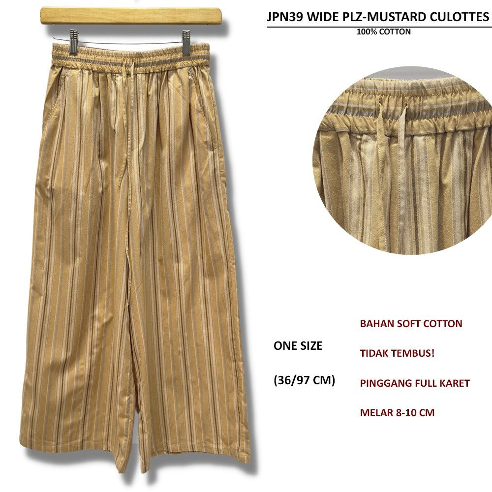 Celana Panjang Kulot Wanita Soft Cotton (JPN39 WIDE PLZ CULLOTES)