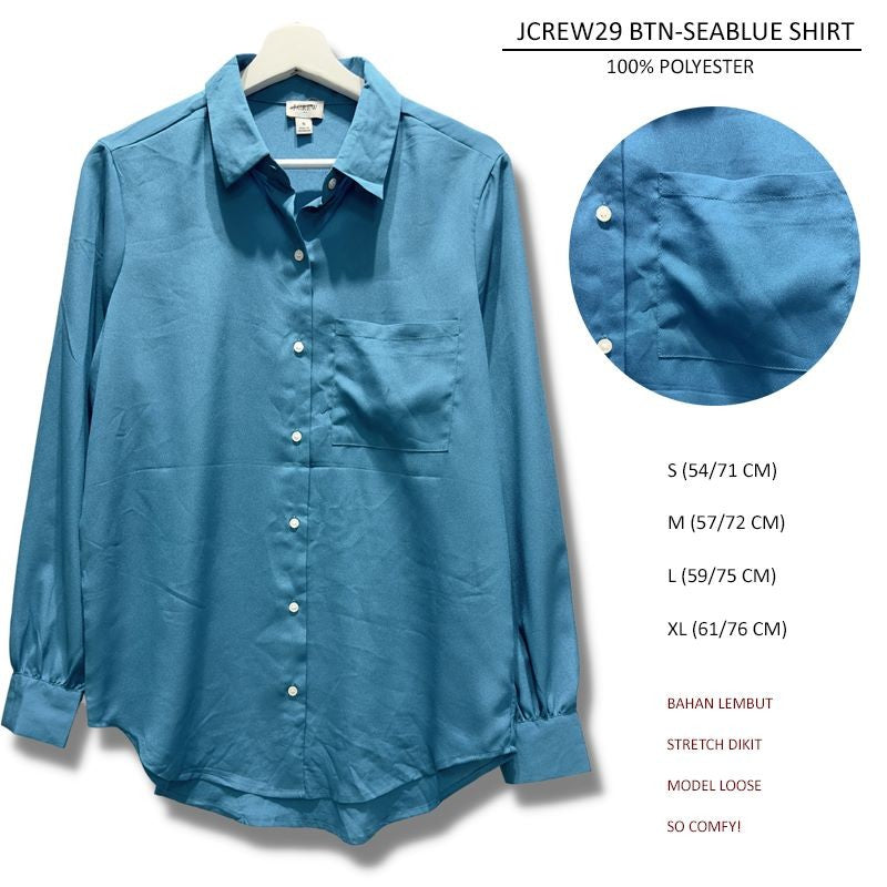 Atasan Kemeja Wanita Lengan Panjang Loose (JCREW29 BTN SHIRT)