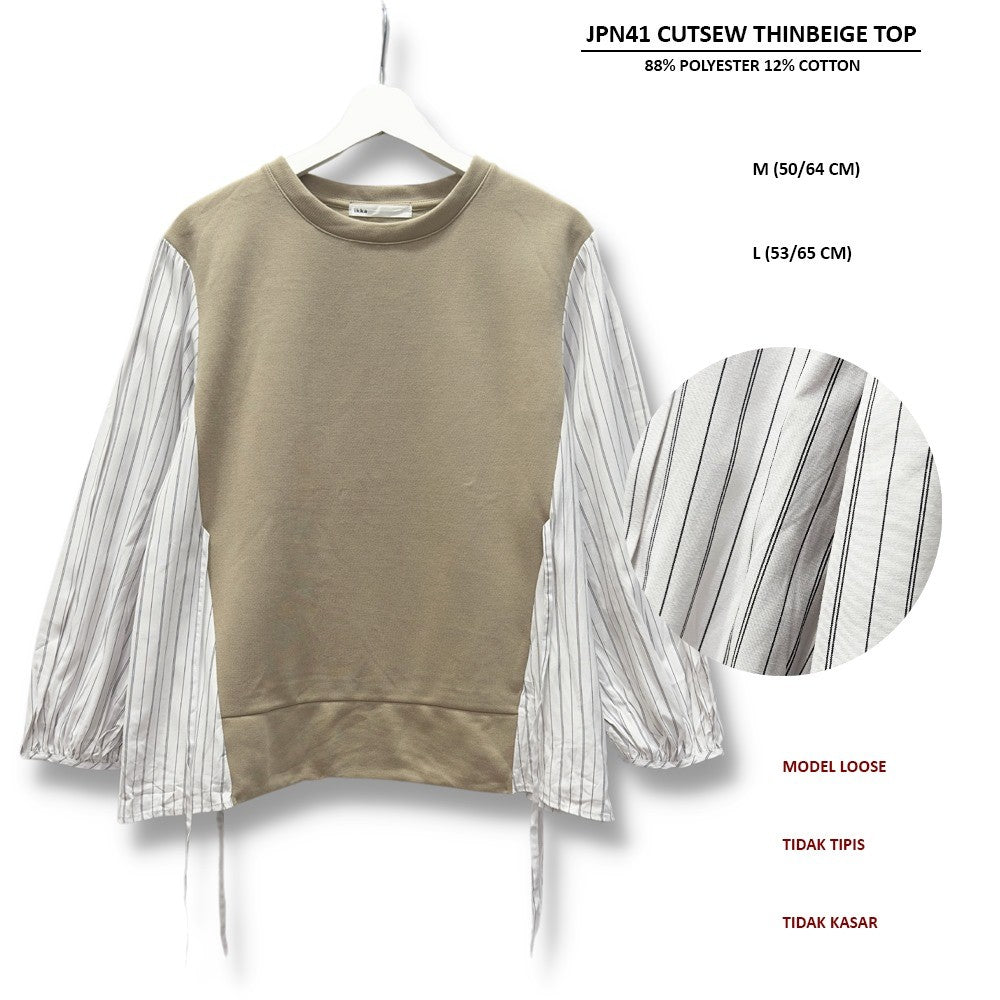 Atasan Sweater Wanita Lengan Panjang (JPN41 CUTSEW TOP)