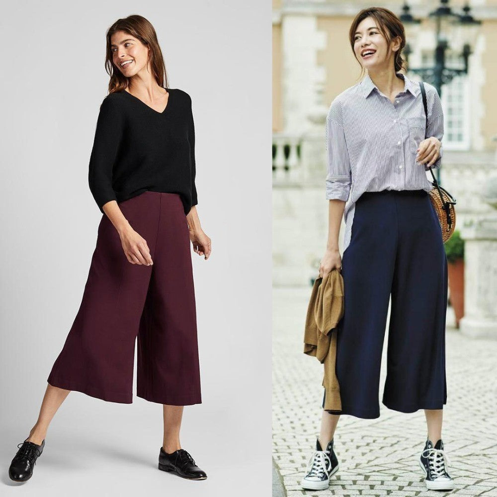 Celana Panjang Kulot Wanita (UNQ344 PONTE FLARE CROPPED)