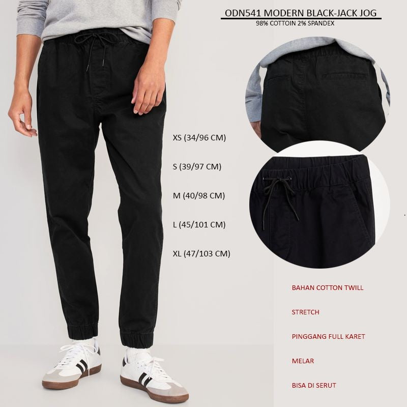 Celana Jeans Jogger Pria Strecth Twill Cotton (ODN541 MODERN JOGGER)