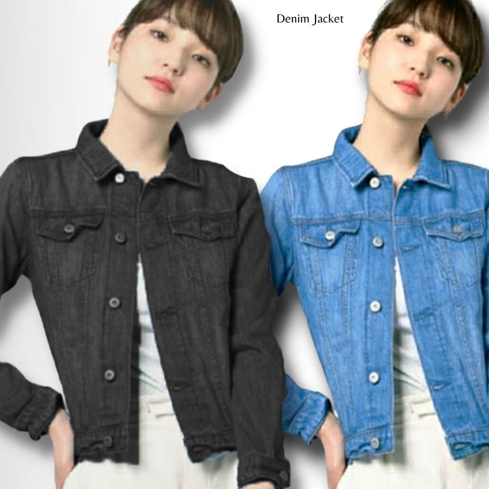Jaket denim korea shop