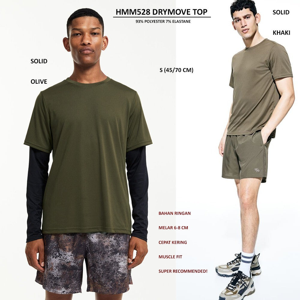 Atasan Kaos Olahraga Pria Lengan Panjang (HMM528 DRYMOVE TOP)
