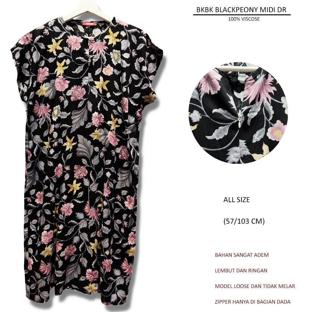 Dress Midi Wanita Tanpa Lengan Viscose (BKBK MIDI DR)