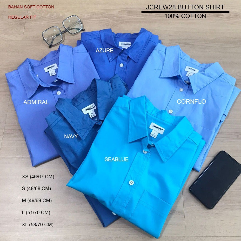 Atasan Kemeja Wanita Lengan Panjang (JCREW28 BUTTON SHIRT)