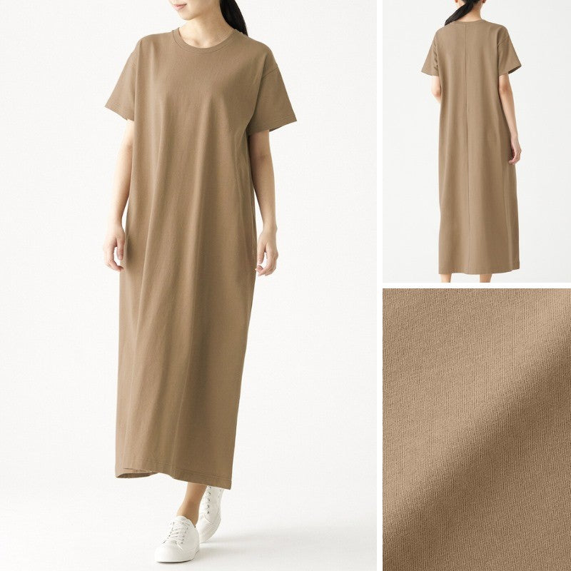 Dress Maxi Wanita Casual Lengan pendek (MJI01 TAV FLARE DRESS)