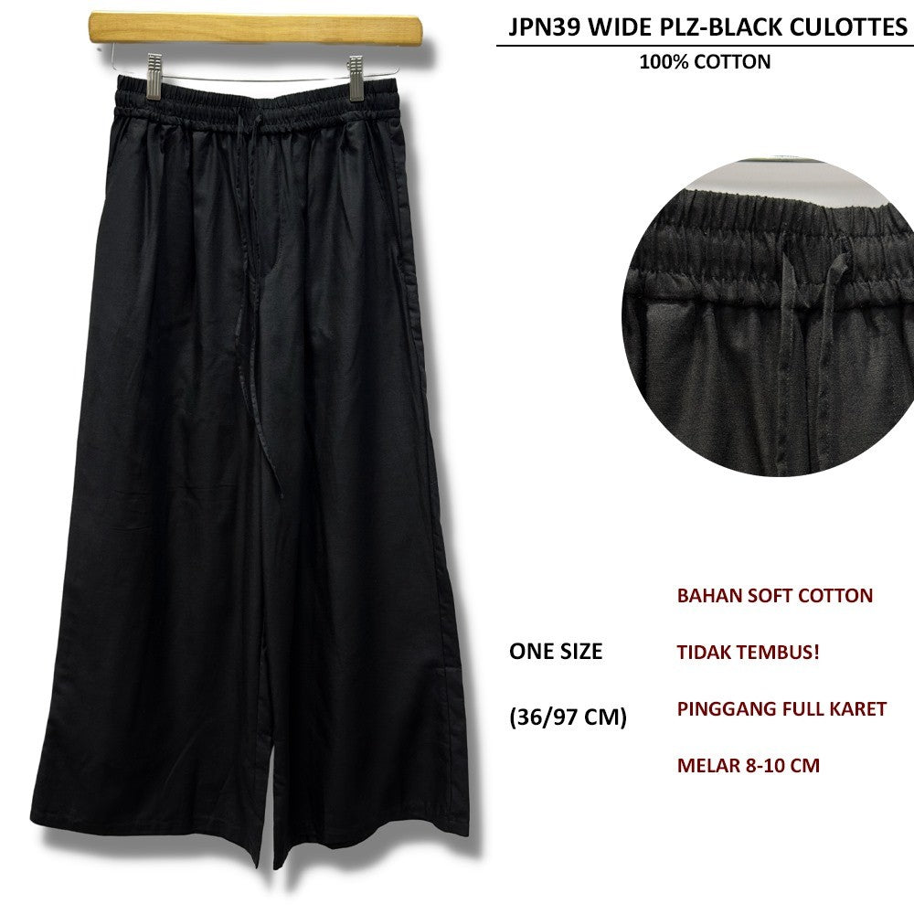 Celana Panjang Kulot Wanita Soft Cotton (JPN39 WIDE PLZ CULLOTES)