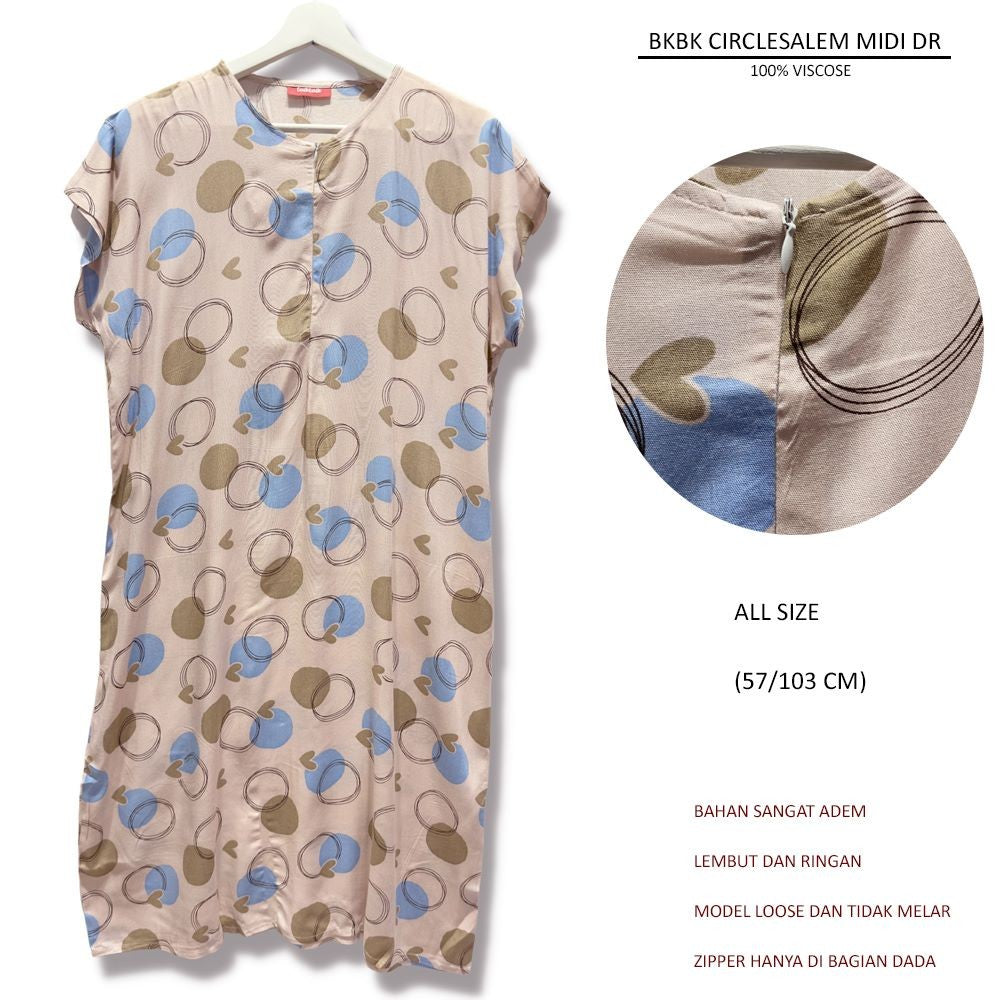 Dress Midi Wanita Tanpa Lengan Viscose (BKBK MIDI DR)