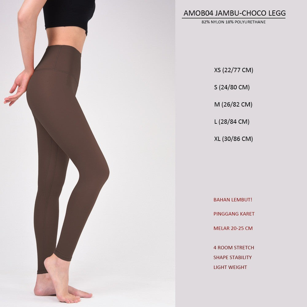 Celana Panjang Legging Olahraga Wanita Shapping Sport (AMOB04 JAMBU LEG)