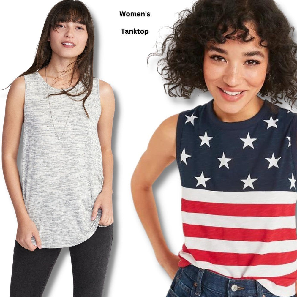 Atasan Tanktop Wanita Kerah V & Kerah Oneck (ODN457 EVWTANK VEE)