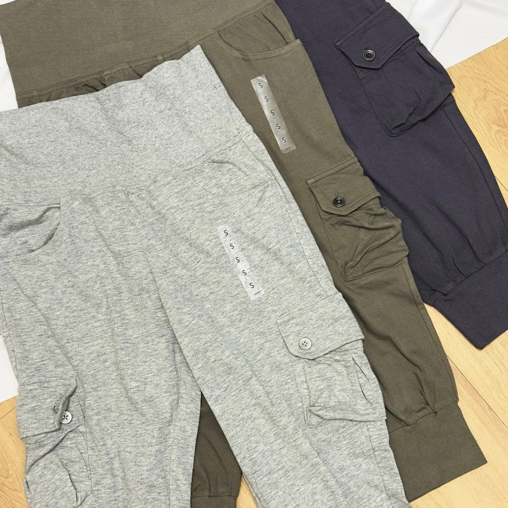 Celana Jogger Wanita Lightweight Terry (UNQ299 CARGO CROP)
