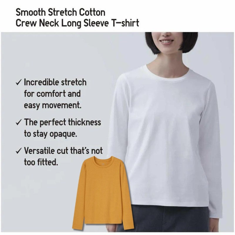 Atasan kaos Wanita Lengan Panjang (UNQ341 SMOOTH LONG TOP)