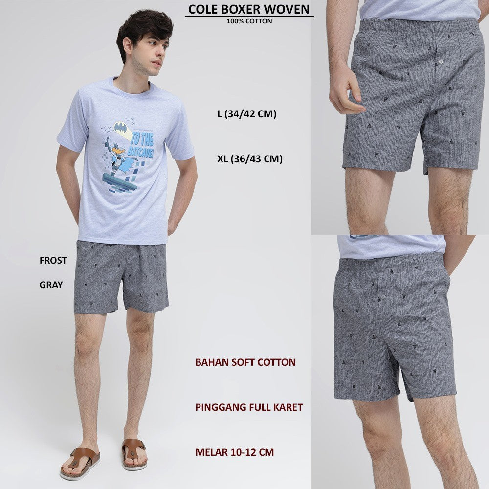 Celana Boxer Pria Pendek santai Cotton Woven (COLE BOXER WOVEN)