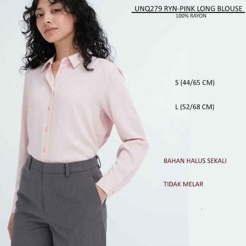 Atasan Blouse Wanita Lengan Panjang (UNQ279 RAYON LONG BLOUSE)