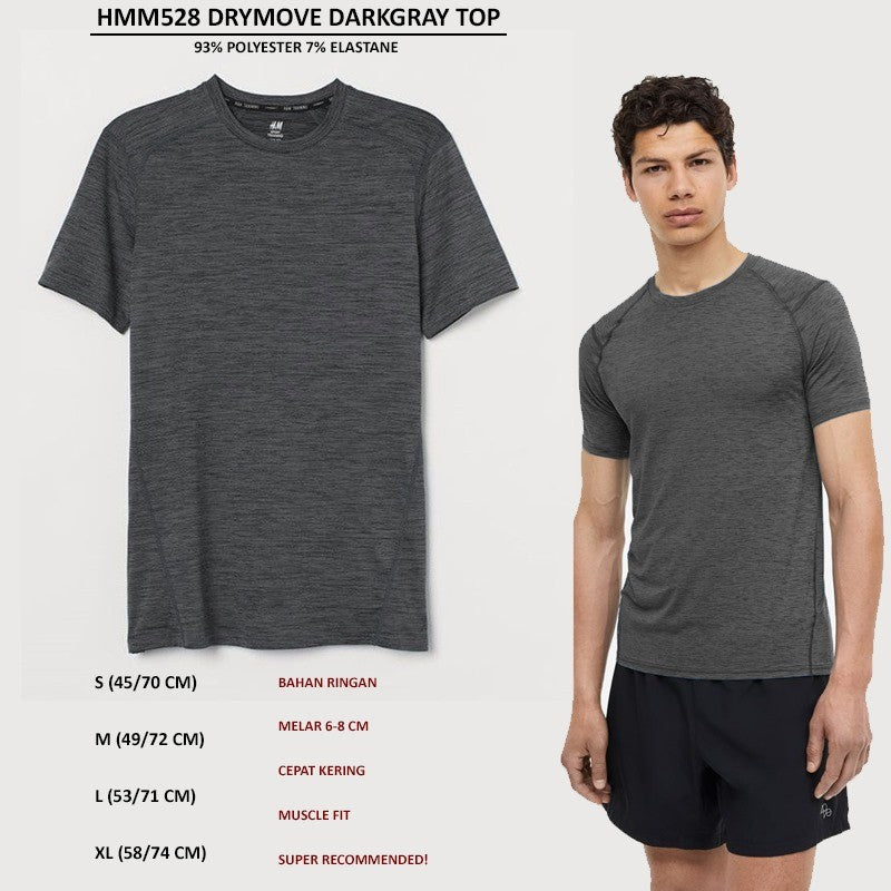 Atasan Kaos Olahraga Pria Lengan Panjang (HMM528 DRYMOVE TOP)