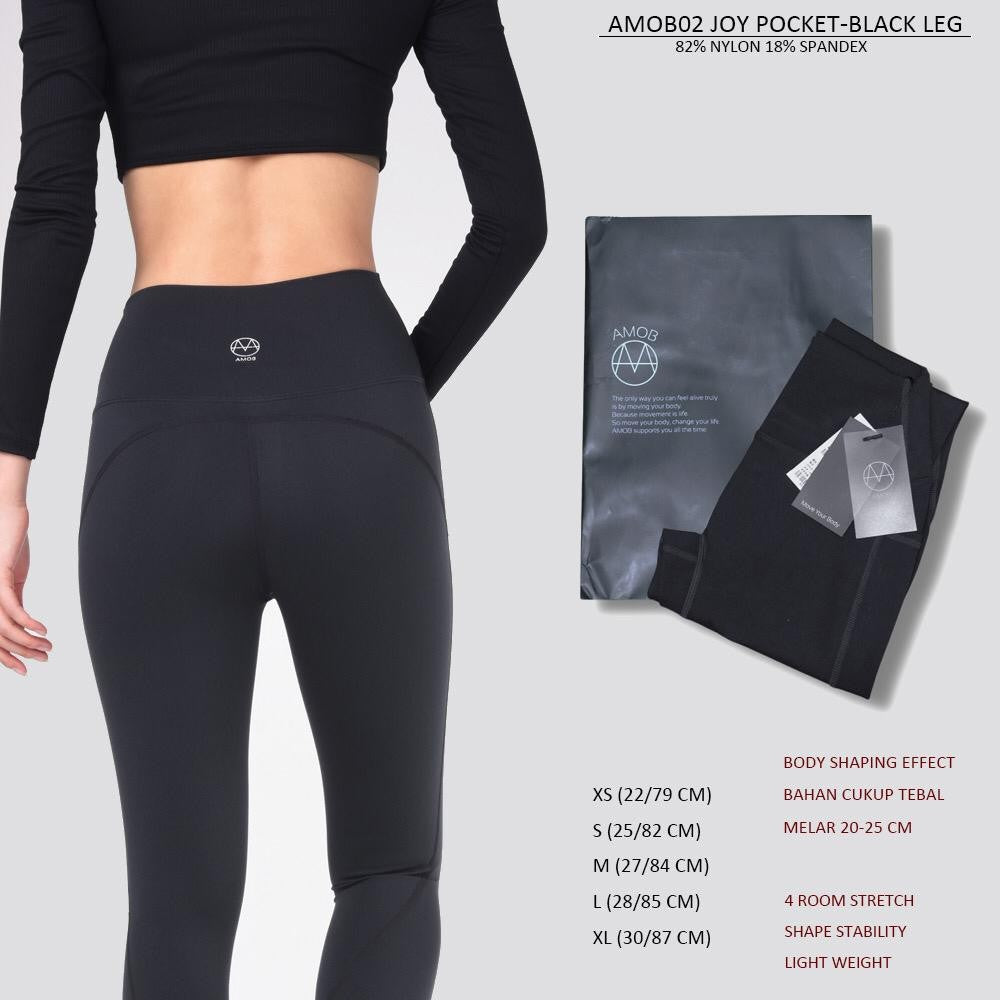Celana Panjang Olahraga Wanita Pocket Spandex Shaper (AMOB02 JOY POCKET LEGGING)