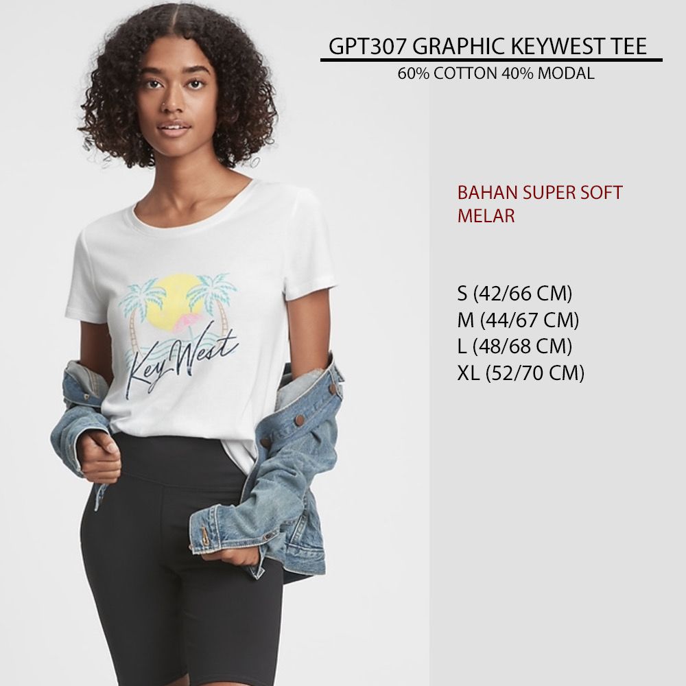 Atasan Kaos WanIta Lengan pendek (GPT307 GRAPHIC TEE)