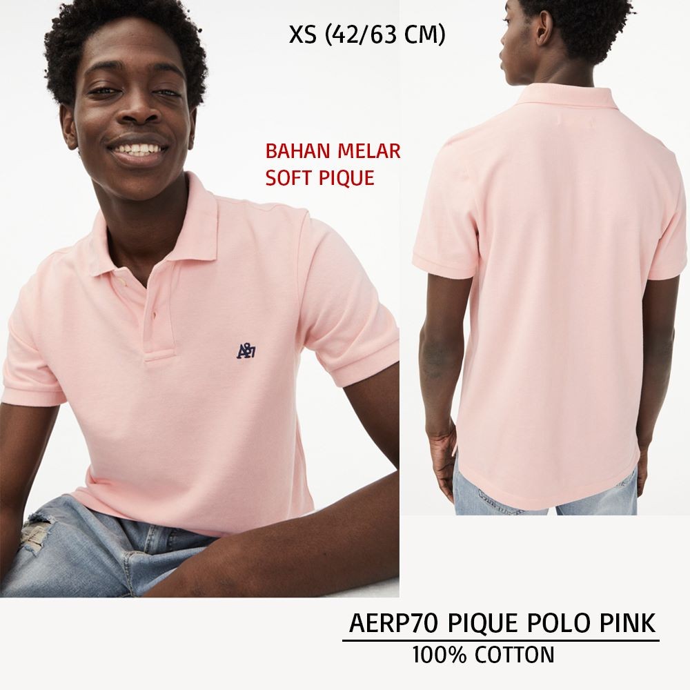 Kaos Polo Pria Lengan pendek Cotton Pique (AERP70 PIQUE POLO)