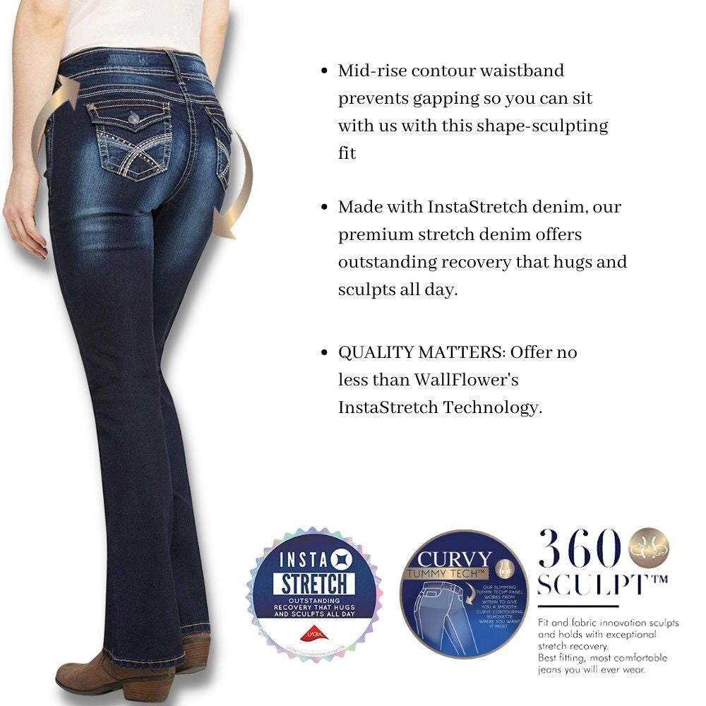 Celana Panjang Jeans Wanita Bootcut CutBray Stretch Midrise (WFL35 CURVY BOOTCUT BESTY)