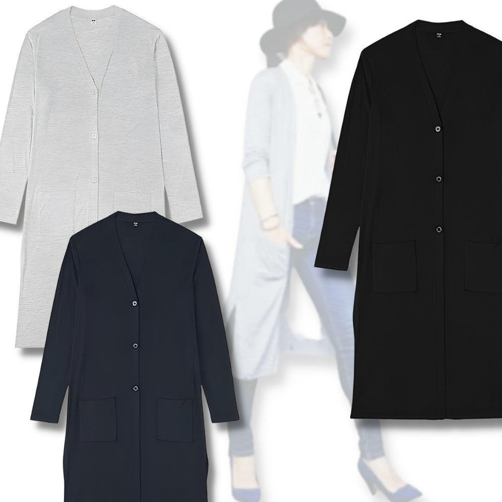 Cardigan Wanita Lengan Panjang (UNQ304 LONG CARDI)