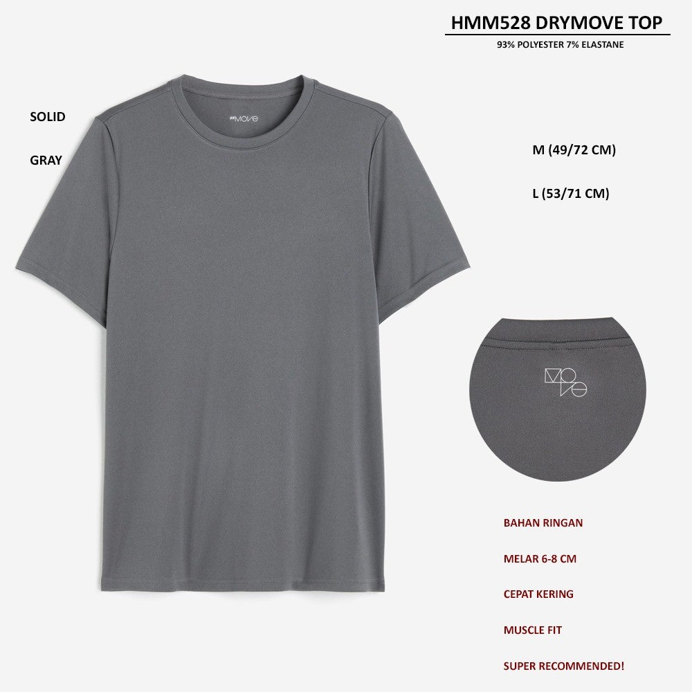 Atasan Kaos Olahraga Pria Lengan Panjang (HMM528 DRYMOVE TOP)