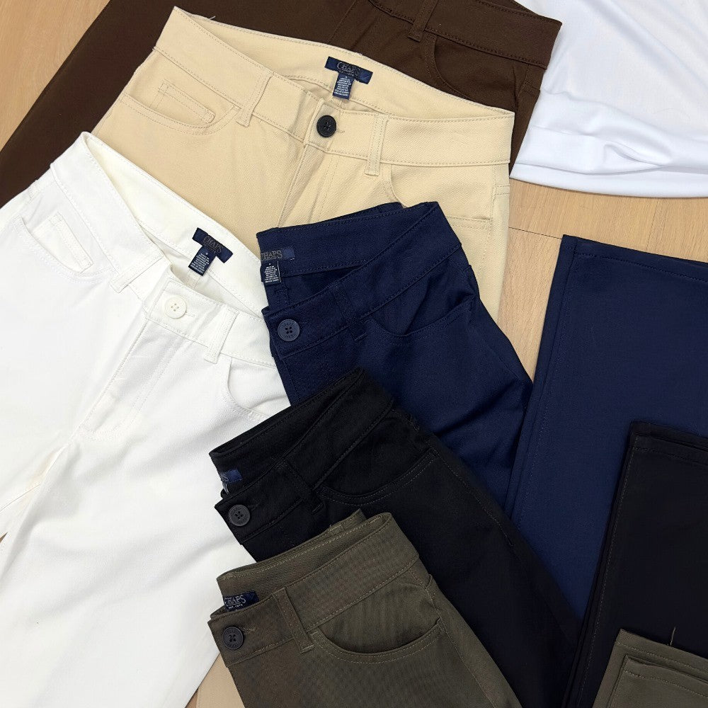 Celana Panjang Wanita Midrise Straight Stretch Twill (CHAPS02 TWILL STRAIGHT PANTS)