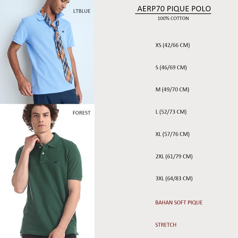 Kaos Polo Pria Lengan pendek Cotton Pique (AERP70 PIQUE POLO)