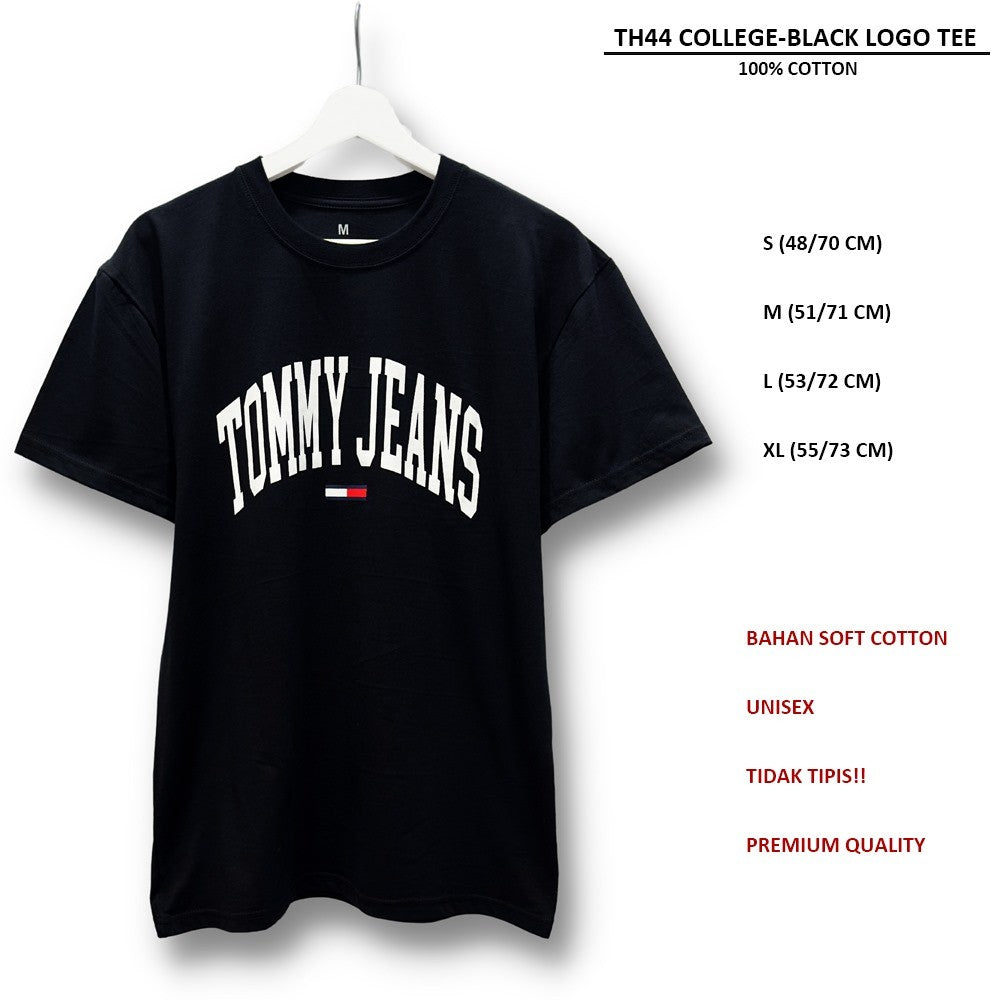 Atasan Kaos Pria Lengan Pendek Soft Cotton (TH44 COLLEGE LOGO TEE)