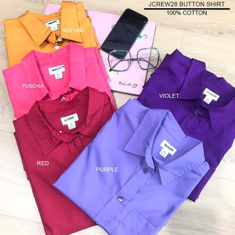 Atasan Kemeja Wanita Lengan Panjang (JCREW28 BUTTON SHIRT)