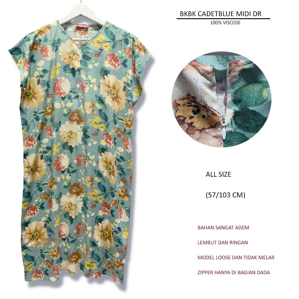 Dress Midi Wanita Tanpa Lengan Viscose (BKBK MIDI DR)