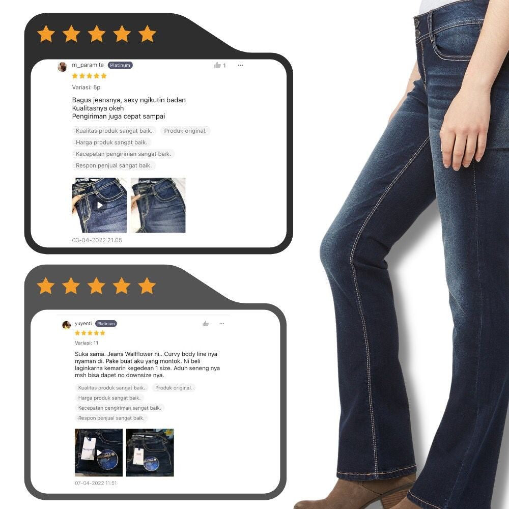 Celana Panjang Jeans Wanita Bootcut CutBray Stretch Midrise (WFL35 CURVY BOOTCUT BESTY)