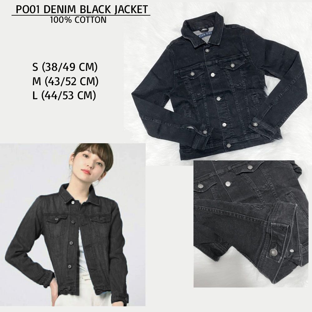 Jaket Denim Wanita korea SoftJeans Stretch (PO01 DENIM JACKET)
