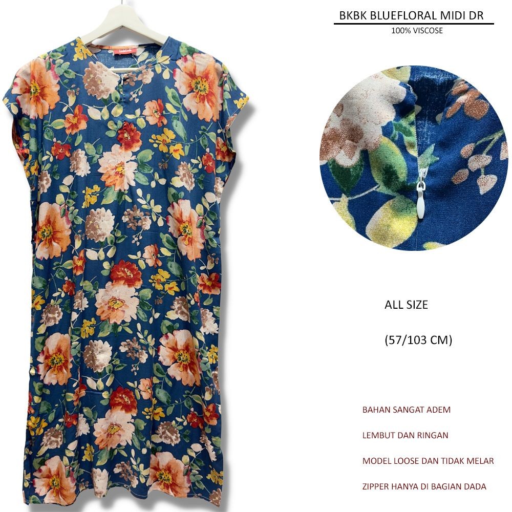 Dress Midi Wanita Tanpa Lengan Viscose (BKBK MIDI DR)