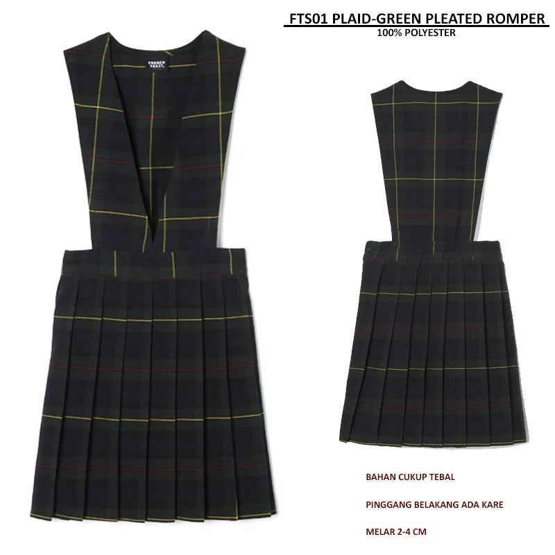 Romper Rok Anak Dewasa Kotak (FST01 PLAID PLEATED ROMPER)